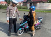 Tekan Angka Pelanggaran, Sat Lantas Polres Touna Intensifkan Strong Point Pagi