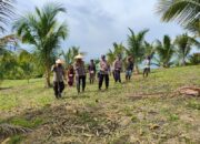 Polsek Jajaran Polres Touna Turun Langsung ke Lahan Jagung Milik Warga