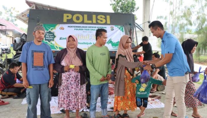 Idul Adha 1447 H, Polres Touna Salurkan Daging Kurban untuk Masyarakat