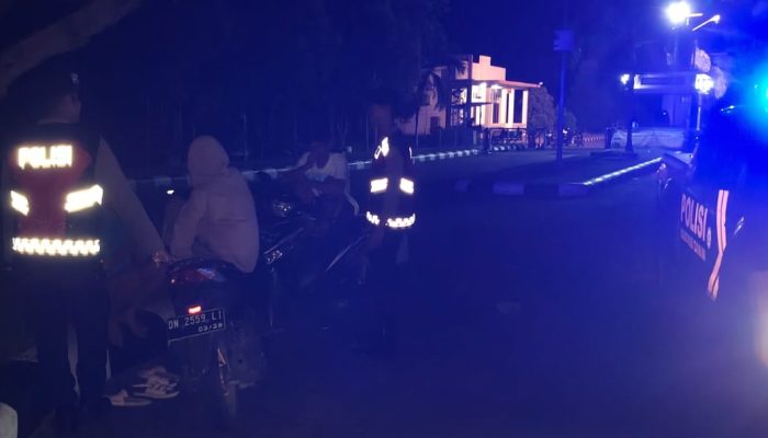 Pastikan Kamtibmas Kondusif, Polres Touna Rutin Gelar Patroli Malam