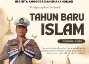 Kasat Lantas beserta Anggota dan Bhayangkari Mengucapkan Selamat Tahun Baru Islam 1 Muharram 1448 Hijriah