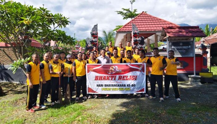 Sambut Hari Bhayangkara ke-80, Polres Tojo Una-Una Gelar Bakti Religi di Masjid, Gereja dan Pura
