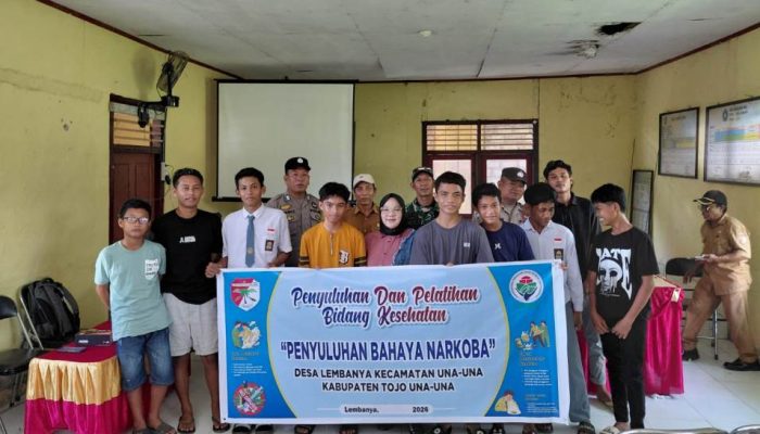 Cegah Narkoba Sejak Dini, Polsek Una-Una Berikan Penyuluhan bagi Remaja di Desa Lembanya
