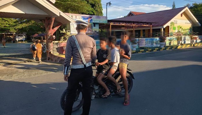 Strong Point Pagi, Satlantas Polres Touna Tingkatkan Keselamatan dan Ketertiban Lalu Lintas