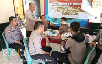 Pastikan Kebugaran, Personel Polsek Una-Una Jalani Tes Kesehatan Berkala