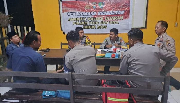 Jaga Kebugaran Anggota, Polsek Wakep Gelar Pemeriksaan Kesehatan Rutin
