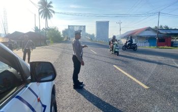 Satlantas Polres Touna Gelar Blue Light Patrol, Arus Lalu Lintas Kota Ampana Terpantau Lancar