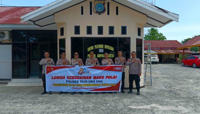 Hari Bhayangkara ke-80, Tim Penilai Polres Touna Tinjau Kebersihan Satker dan Asrama Polsek