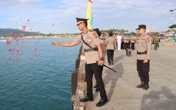 Hari Bhayangkara ke-80, Polres Touna Gelar Upacara Tabur Bunga