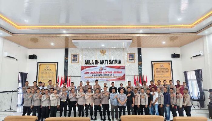 Doa Lintas Agama Hari Bhayangkara ke-80, Kapolres Touna: Perkuat Pengabdian Polri untuk Masyarakat