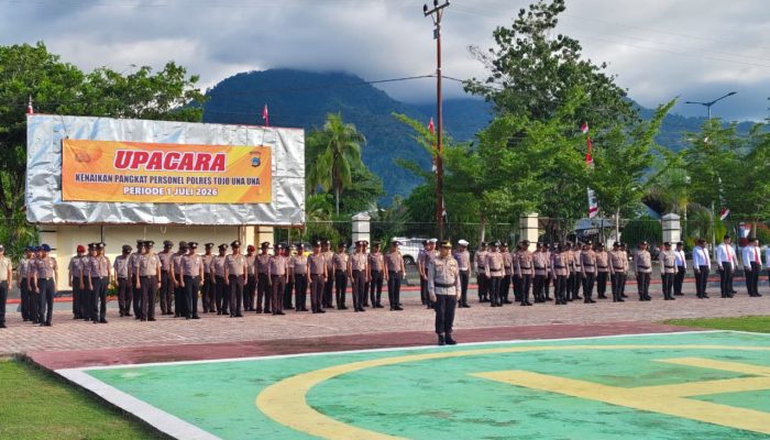 34 Personel Polres Touna Naik Pangkat, Kapolres Ingatkan Tanggung Jawab Semakin Besar