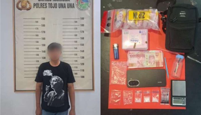 Tangkap Pelaku Narkoba di Dondo Barat, Satresnarkoba Polres Touna Amankan Sabu 2,68 gram dan Uang Rp1 juta