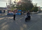 Strong Point Pagi Satlantas Polres Touna, AKP H. Siswanto Ajak Pengendara Tertib Berlalu Lintas