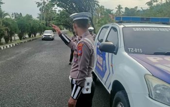 Blue Light Patrol Satlantas Touna Jaga Kamseltibcarlantas di Kota Ampana