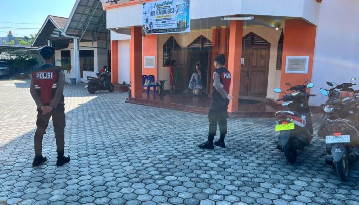 Wujud Kehadiran Polri, Polres Touna Monitoring Ibadah Minggu di Sejumlah Gereja