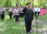 Polres Touna Beri Penghormatan Terakhir kepada Kompol (Purn) Taiyeb S. Lawadang