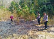 Kebakaran Lahan Desa Longge, Polsek Ampana Tete Bergerak Cepat