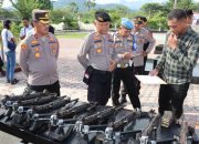 Bentuk Pengawasan, Wakapolres Touna Pimpin Pemeriksaan Senpi Berkala