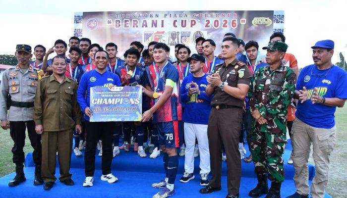 Gubernur Sulteng Tutup BERANI Cup 2026 di Touna, Jadi Momentum Semarakkan Olahraga Daerah