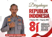 Kapolsek Ampana Kota beserta Anggota dan Bhayangkari Mengucapkan Dirgahayu Ke-81 RI