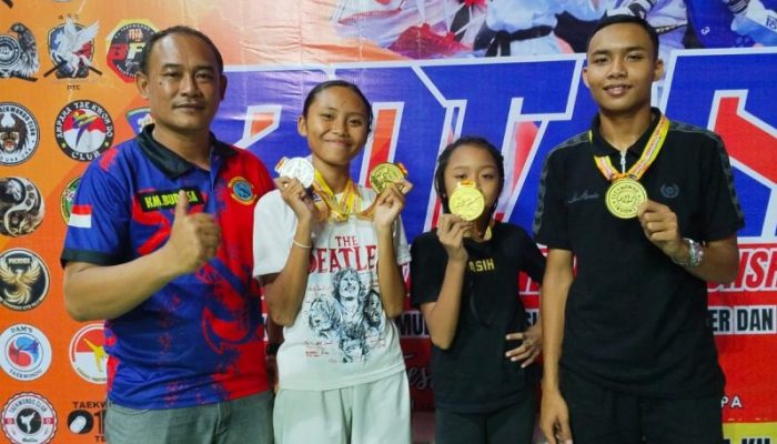 Tiga Bersaudara Atlet Taekwondo Touna Kembali Torehkan Prestasi di Ajang Open Banggai Taekwondo Championship 2026