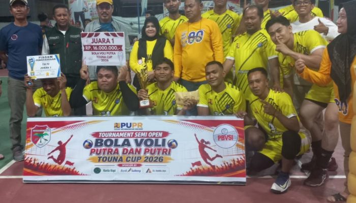 Voli Touna Cup 2026 Resmi Ditutup, Trofi dan Hadiah Diserahkan Wabup Surya