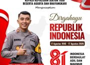 Kapolsek Tojo beserta Anggota dan Bhayangkari Mengucapkan Dirgahayu Ke-81 RI