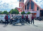 Patroli Gereja Sat Samapta Polres Touna Jaga Keamanan Ibadah Minggu