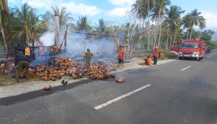 Kapolsek Ampana Kota Ungkap Kebakaran Pondok Kopra di Sansarino Touna
