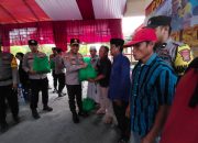 Kunjungi Polsek Tojo, Kapolda Sulteng Bawa Bantuan 100 Paket Sembako bagi Warga