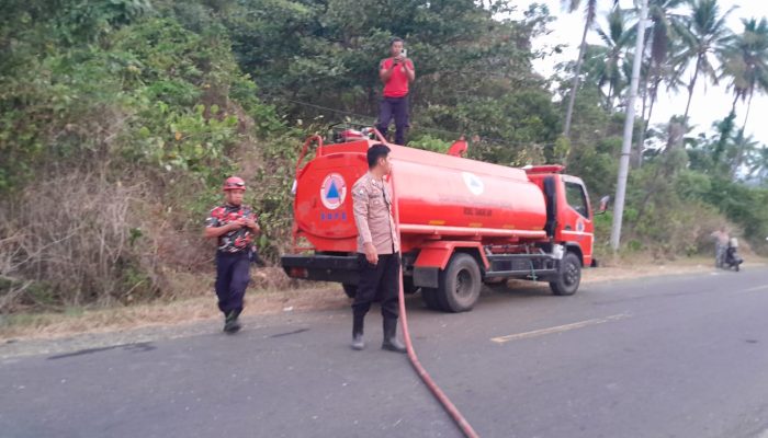 Karhutla di Desa Uekuli Tojo, Setengah Hektare Lahan Pinggir Pantai Terbakar
