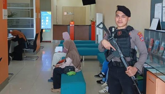 Sat Samapta Polres Touna Tingkatkan Pengamanan Objek Vital, Lima Personel Ditempatkan di Perbankan