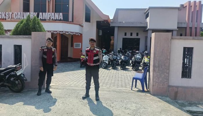 Jaga Ibadah Mingguan, Sat Samapta Touna Intensifkan Patroli