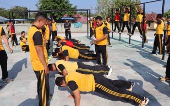 Jaga Stamina dan Kesiapan Tugas, Polres Touna Gelar Kesamaptaan Jasmani Semester II 2026