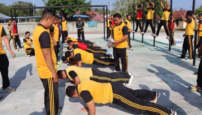 Jaga Stamina dan Kesiapan Tugas, Polres Touna Gelar Kesamaptaan Jasmani Semester II 2026