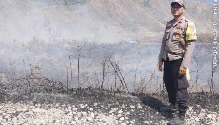 Kapolsek Ampana Tete Ungkap Penanganan Kebakaran Gunung Kalendeng Terkendala Medan Terjal