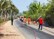 Karhutla di Malotong, Polsek Ampana Kota dan Damkar Bergerak Padamkan Api