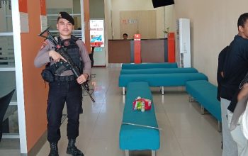 Sat Samapta Polres Touna Pantau Lima Objek Vital Perbankan
