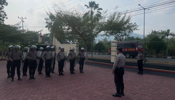 AKP Maryanto Pimpin Latihan Dalmas, Personel Samapta Polres Touna Diperkuat