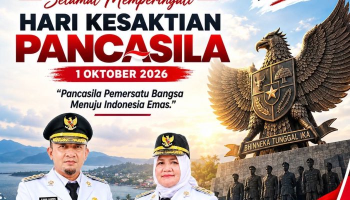 Bupati dan Wakil Bupati Touna Mengucapakan Selamat Hari Kesakitan Pancasila 2026