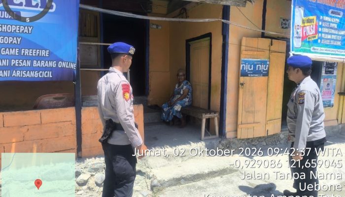 Polisi Penolong, Satpolairud Polres Touna Sambangi Nelayan di Uebone