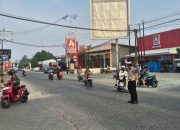Satlantas Polres Touna Intensifkan Strong Point Pagi di Ampana Kota