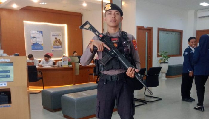 Polres Touna Amankan Objek Vital Perbankan, Kasat Samapta Pantau Situasi