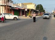 Jaga Kamseltibcarlantas Pagi Hari, Sat Lantas Polres Touna Terjunkan 14 Personel Gelar Strong Point