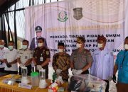 Wakapolres Touna Hadiri Pemusnahan Barang Bukti Perkara Pidana yang Berkekuatan Hukum Tetap