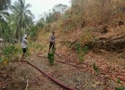 Kebakaran Lahan Dekat Tambak Udang Ulubongka, Kapolsek: Akses Perbukitan Sangat Terjal