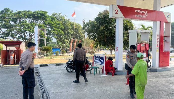 Jaga Kondusifitas dan Antisipasi Penimbunan BBM, Sat Samapta Polres Touna Gelar Patroli Kota