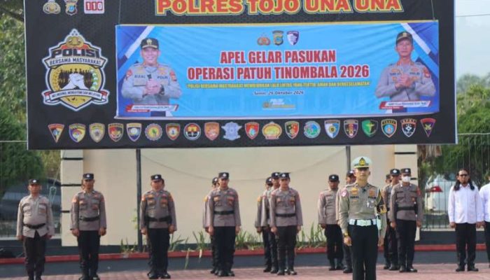 Polres Touna Gelar Pasukan Operasi Patuh Tinombala 2026, Kapolres Tekankan Pelayanan Humanis dan Bebas Pungli
